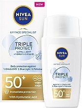 Düfte, Parfümerie und Kosmetik Sonnenschutz-Fluid für das Gesicht - Nivea Sun Face Triple Protection Spf50