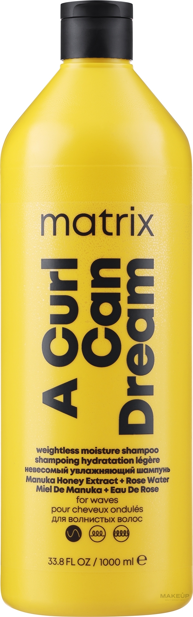 Shampoo für welliges Haar - Matrix A Curl Can Dream Weightless Moisture Shampoo — Bild 1000 ml