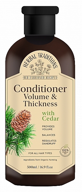 Conditioner für Volumen und Kräftigung der Haare mit Zedernholz - Herbal Traditions Volume & Thickness Conditioner — Bild N1