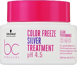 Maske für graues und aufgehelltes Haar - Schwarzkopf Professional Bonacure Color Freeze Silver Treatment pH 4.5 — Bild N1