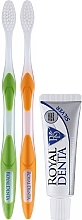 Zahnpflegeset Variante 1 - Royal Denta Travel Kit Silver (Zahnbürste 2 St. + Zahnpasta 20g + Kosmetiktasche 1 St.) — Bild N1