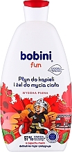 Badegel-Schaum mit Himbeerduft - Bobini Fun Bubble Bath & Body High Foam Raspberry — Bild N1