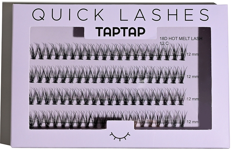 Wimpernbüschel 12 mm - Taptap 18D Hot Mell Lash 12 C — Bild N1