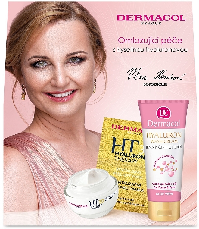 Gesichtspflegeset - Dermacol 3D Hyaluron Therapy II (Gesichtscreme 50m + Waschcreme 100ml + Gesichtsmaske 15ml) — Bild N1