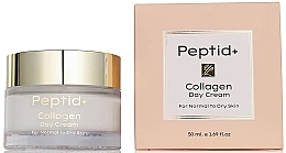 Düfte, Parfümerie und Kosmetik Tagescreme mit Collagen für normale bis trockene Haut - Peptid+ Collagen Day Cream For Normal To Dry Skin