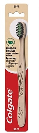 Bambus-Zahnbürste mit Aktivkohle weich schwarz-beige - Colgate Bamboo — Bild N1