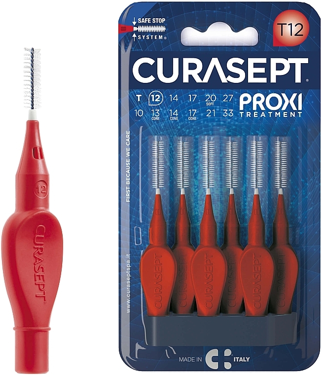 Interdentalbürsten 1,2 mm 6 St. rot - Curaprox Curasept Proxi Treatment T12 Red — Bild N2
