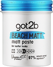 Düfte, Parfümerie und Kosmetik Mattierende Haarpaste - Got2b Beach Boy Matt Paste Chill Hold 3 97% Naturally Derived Ingredients 