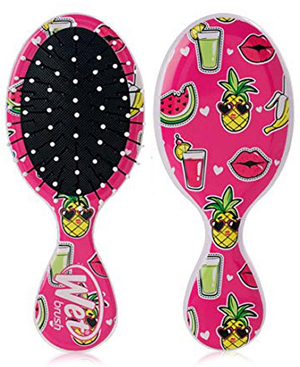 Mini-Haarbürste - Wet Brush Mini Detangler Happy Hair Brush Smiley Pineapple — Bild N1