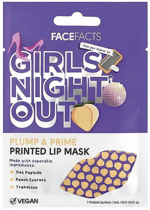 Lippenmaske für mehr Volumen - Face Facts Girls Night Out Plumping Lip Mask — Bild N1