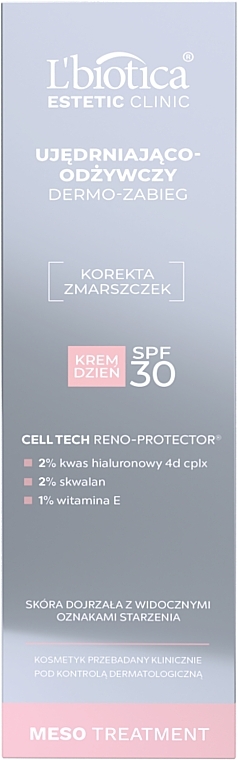 Straffende und nährende Dermo-Gesichtsbehandlung - L'biotica Estetic Clinic Meso Treatment SPF 30  — Bild N3