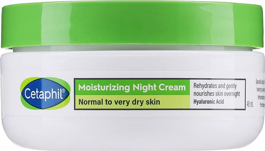 Feuchtigkeitsspendende Nachtcreme mit Hyaluronsäure für normale bis sehr trockene Haut - Cetaphil Moisturizing Night Cream — Bild N1