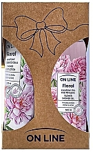 Körperpflegeset Pfingstrose und Rose - On Line Floral Flower Peony & Rose Set (Duschgel 500ml + Körperlotion 250ml)  — Bild N1