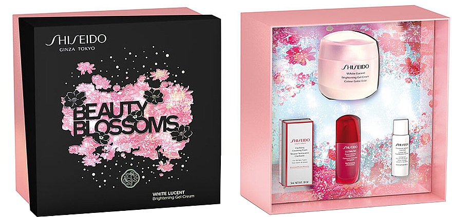 Gesichtspflegeset - Shiseido White Lucent Beauty Blossoms Holiday Kit (Gesichtscreme 50ml + Gesichtsschaum 5ml + Weichmacher 7ml + Konzentrat 10ml) — Bild N1