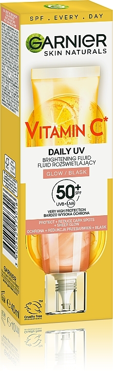 Tages-Sonnenschutzfluid mit Vitamin C für einen strahlenden Teint SPF50+ - Garnier Skin Naturals — Bild N4