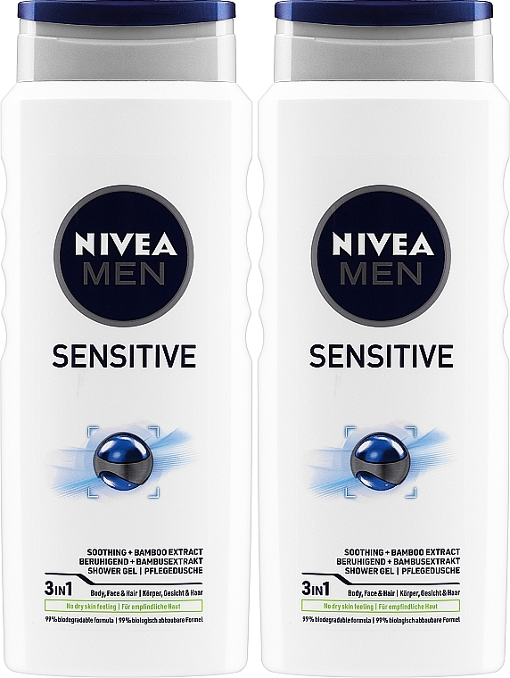 Körperpflegeset - Nivea Men Sensitive (Duschgel 2x500ml) — Bild N1