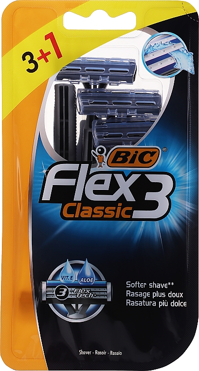 Einwegrasierer Flex 3 Classic 4 St. - Bic Flex 3 Classic — Bild N1