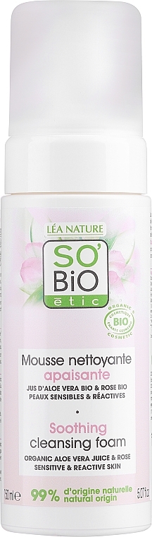 Beruhigender Reinigungsschaum - So'Bio Etic Hydro Aloe Vera — Bild N1