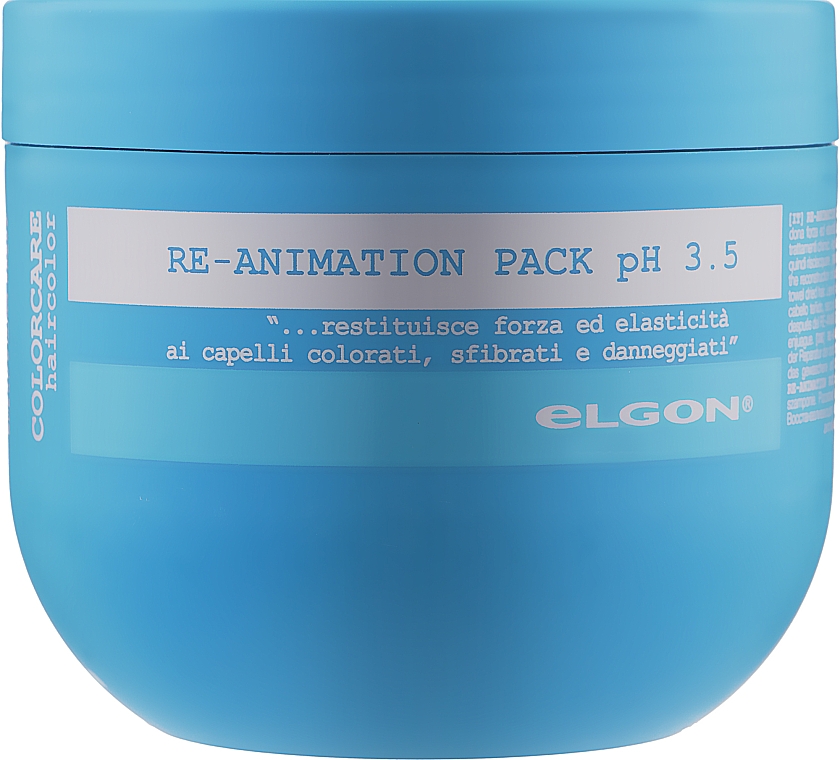 Reparierende Maske für geschädigtes Haar - Elgon Colorcare Re-Animation Pack pH 3.5 — Bild N1