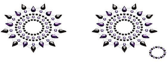 Tatospatches für Brust und Nabel schwarz-violett - Petits Joujoux Gloria Set Black-Purple — Bild N1