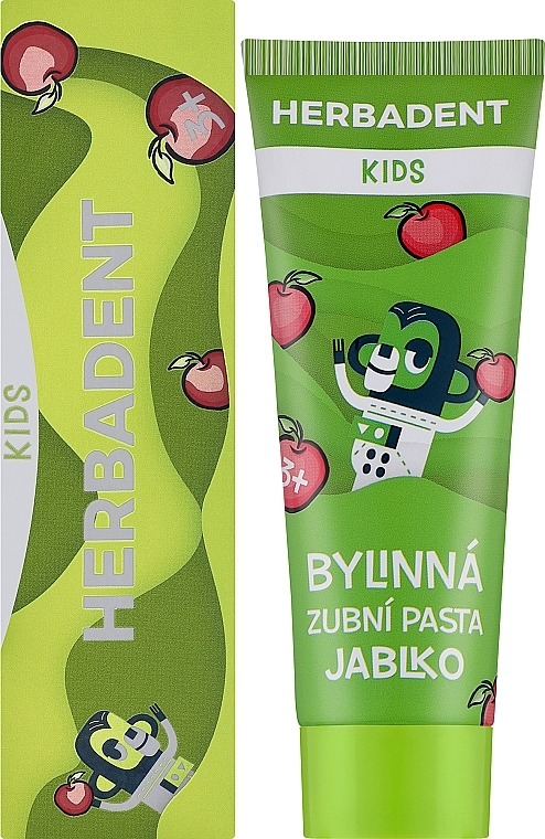 Kinderzahnpasta mit Apfelgeschmack - Herbadent Kids Apple Toothpaste — Bild N2