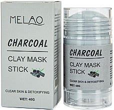 Düfte, Parfümerie und Kosmetik Reinigende und entgiftende Gesichtsmaske in Stick mit Aktivkohle - Melao Charcoal Clay Mask Stick
