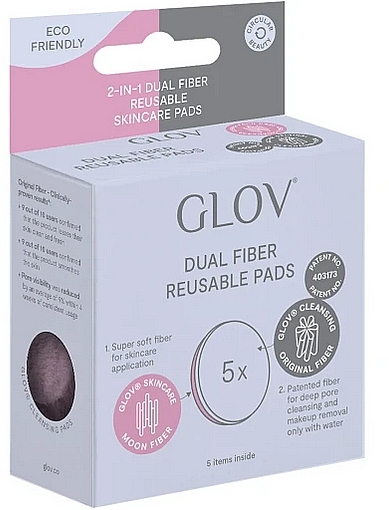 Wiederverwendbare Make-up-Entfernerschwämme rosa - Glov 2-in-1 Dual Fiber Reusable Skincare Pads — Bild N2