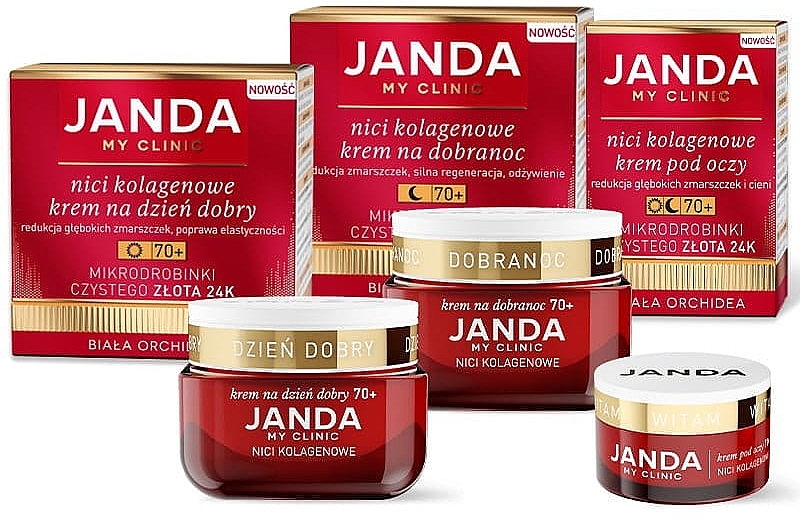 Set Kollagenfäden - Janda My Clinic 70+ (Tagescreme/50 ml + Nachtcreme/50 ml + Augencreme/15 ml) — Bild N1