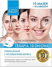 Düfte, Parfümerie und Kosmetik Regenerierende und feuchtigkeitsspendende Tuchmaske für das Gesicht - Czyste Piekno Moisturizing Therapy 10 Days