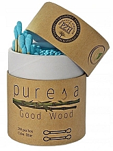 Düfte, Parfümerie und Kosmetik Wattestäbchen aus Bambus in Box blau - Puresa Good Wood