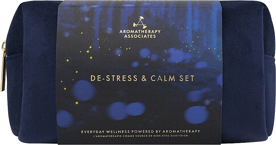 Körperpflegeset - Aromatherapy Associates De-Stress And Calm Gift Set (Kosmetiktasche 1 St. + Bade- und Duschöl 55ml + Körperöl 100ml + Körpergel 150ml) — Bild N4
