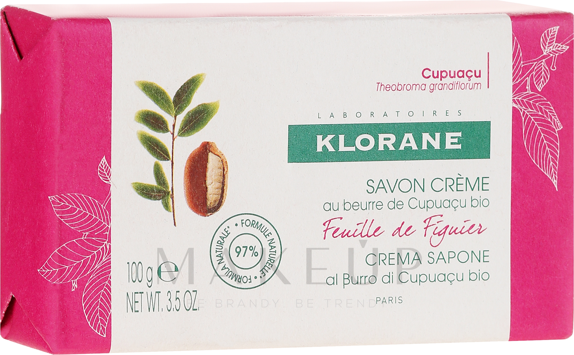 Cremeseife mit Bio Feigenblatt - Klorane Cupuacu Fig Leaf Cream Soap — Bild 100 g