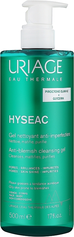 Reinigendes Gel - Uriage Hyseac Anti-blemish Cleansing Gel (mit Pumpenspender) — Bild N1