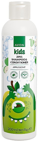 Shampoo und Conditioner 2in1 Apfel - Avon Kids Apple Scent 2In1 Shampoo & Conditioner — Bild N1