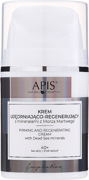 Straffende und regenerierende Nachtcreme mit Mineralien aus dem Toten Meer - APIS Professional Inspiration 40+ — Bild N1