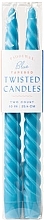 Düfte, Parfümerie und Kosmetik Verdrehte Kerze 25,4 cm - Paddywax Tapered Twisted Candles Blue