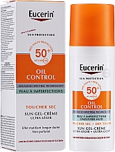 Düfte, Parfümerie und Kosmetik Sonnenschützende Gesichtsgel-Creme für fettige bis Mischhaut mit Anti-Glanz Effekt SPF 50+ - Eucerin Sun Gel-Cream Oil Control SPF50