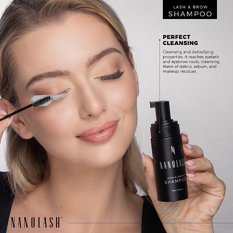 Wimpern- und Augenbrauenshampoo - Nanolash Lash & Brow Shampoo — Bild N3