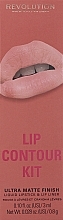 Düfte, Parfümerie und Kosmetik Lippen-Make-up Set - Makeup Revolution Lip Contour Kit Brunch (Lipgloss 3ml + Lippenkonturenstift 0.8g)