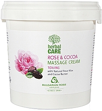 Tonisierende Massagecreme mit Kakaobutter und Rosenwachs - Bulgarian Rose Herbal Care Rose & Cococa Massage Cream — Bild N4