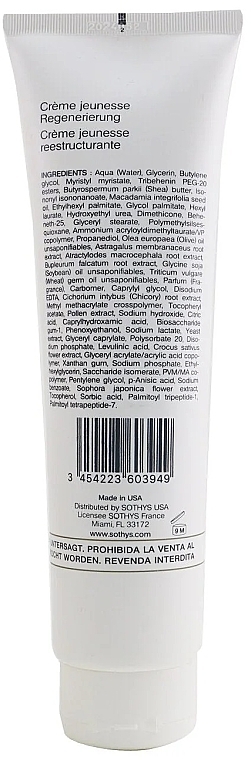 Restrukturierende Creme - Sothys Restructuring Youth Cream (Tube) — Bild N1