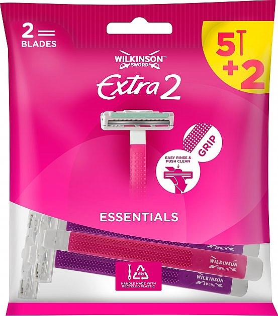 Einwegrasierer 5 +2 St. - Wilkinson Sword Extra 2 Essentials Beauty — Bild N1