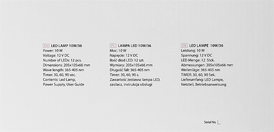 LED-Lampe für Nageldesign 10W/36W - MylaQ Eco Led Lamp  — Bild N3