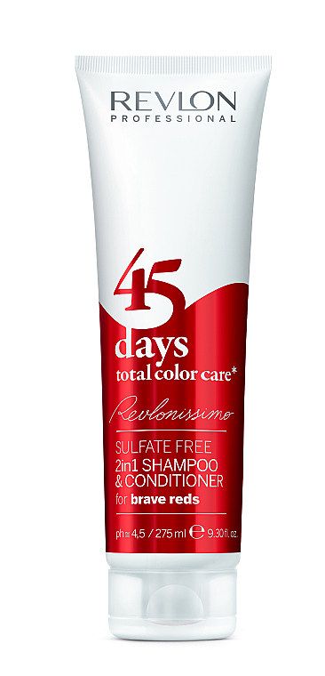 2in1 Shampoo und Conditioner für rote Nuancen - Revlon Professional Revlonissimo 45 Days Brave Reds — Bild N1