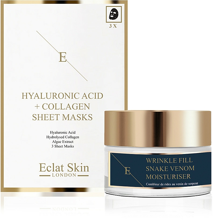 Gesichtspflegeset - Eclat Skin London Giftset (Tuchmaske 3St. + Gesichtscreme 50ml) — Bild N1