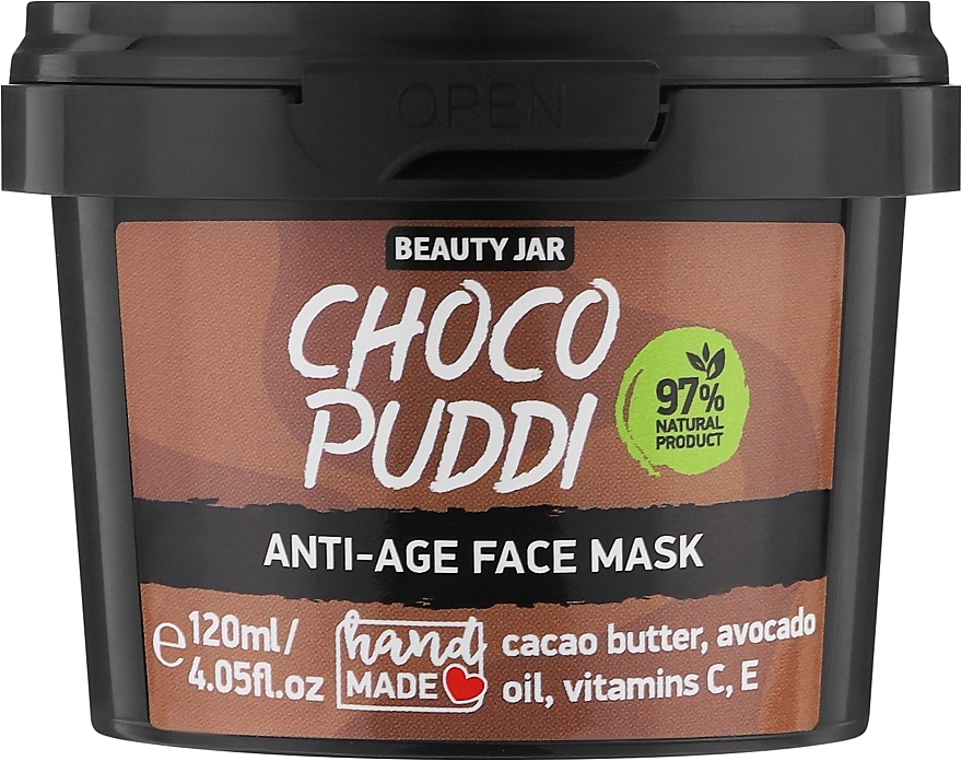 Nährende Anti-Aging-Gesichtsmaske mit Kakao - Beauty Jar Choco Puddi Anti-Age Face Mask — Bild N1