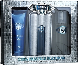 Düfte, Parfümerie und Kosmetik Cuba Prestige Platinum - Duftset (Eau de Toilette 90ml + After Shave Lotion 100ml + Duschgel 200ml)