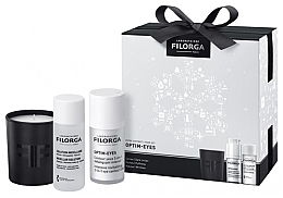 Düfte, Parfümerie und Kosmetik Set - Filorga Optim-Eyes (eye/cr/15ml + micell/lotion/50ml + candle)