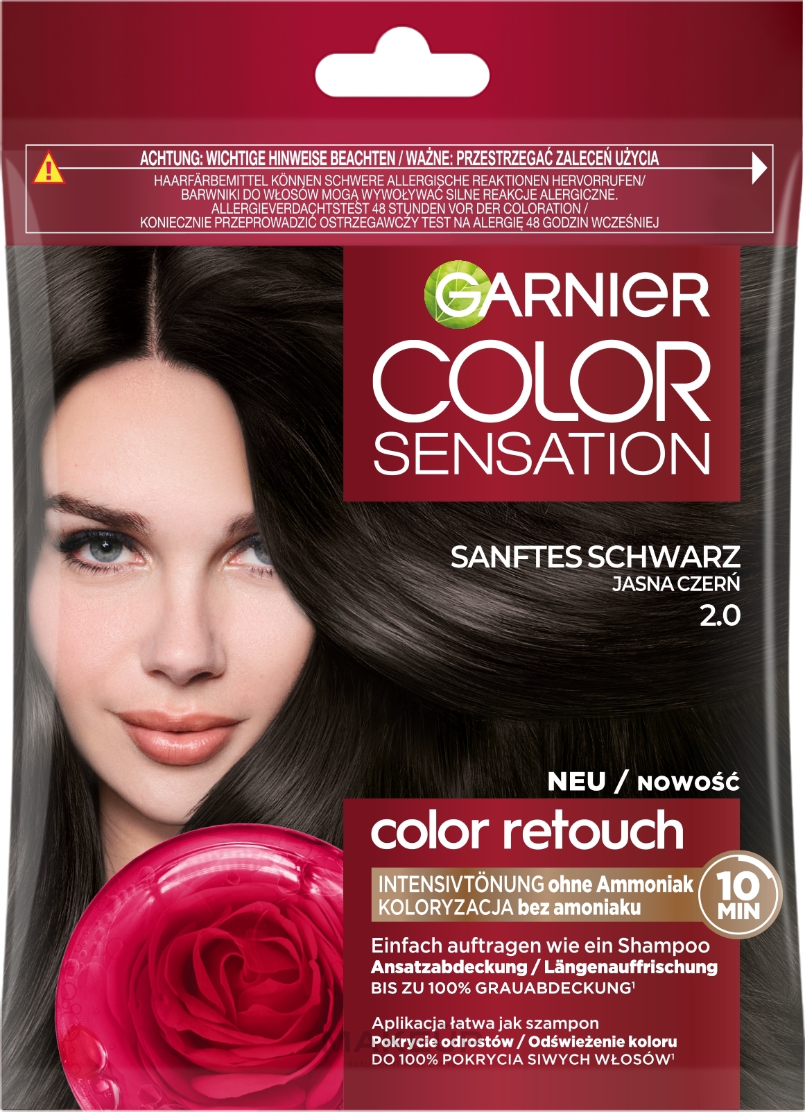 Haarfärbe-Shampoo - Garnier Color Sensation Color Retouch  — Bild 2.0 - Soft Black