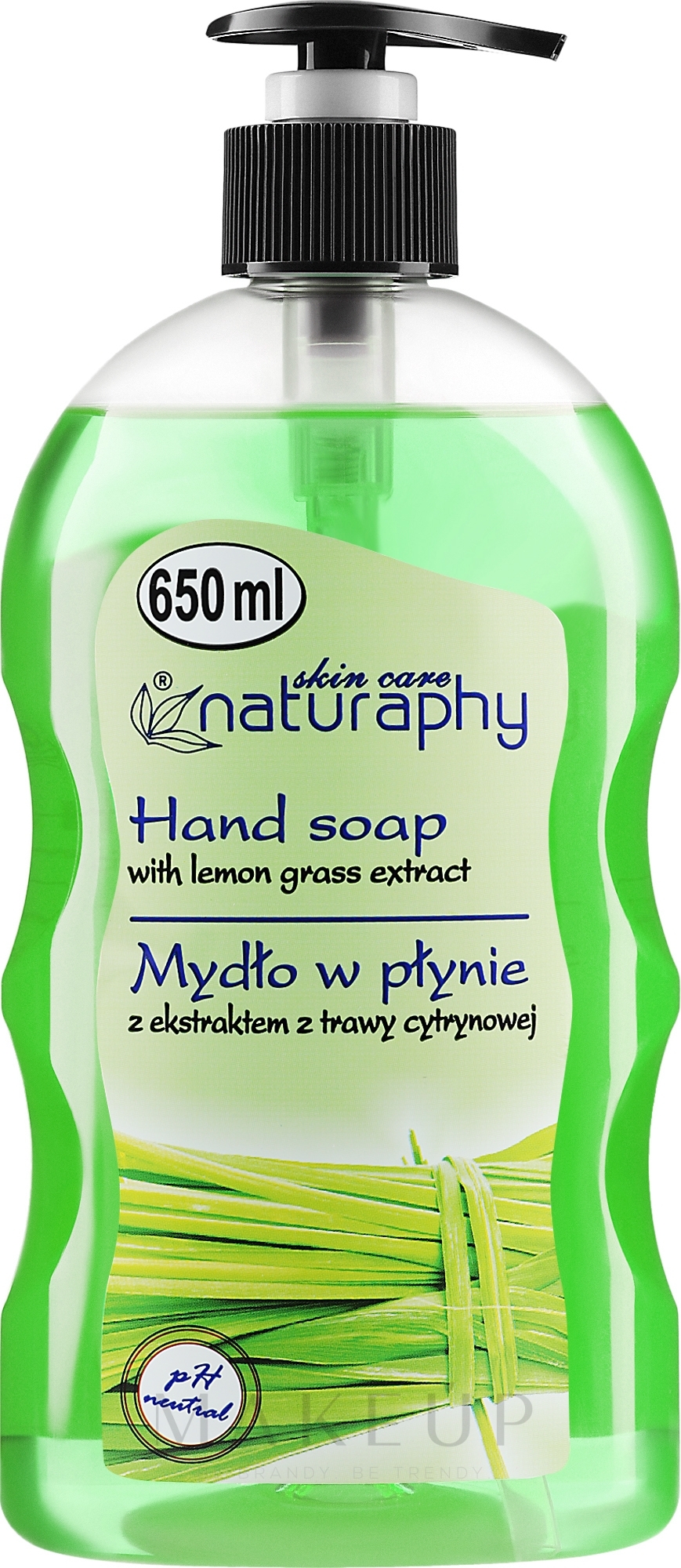 Flüssige Handseife mit Zitronengras - Naturaphy Hand Soap — Bild 650 ml